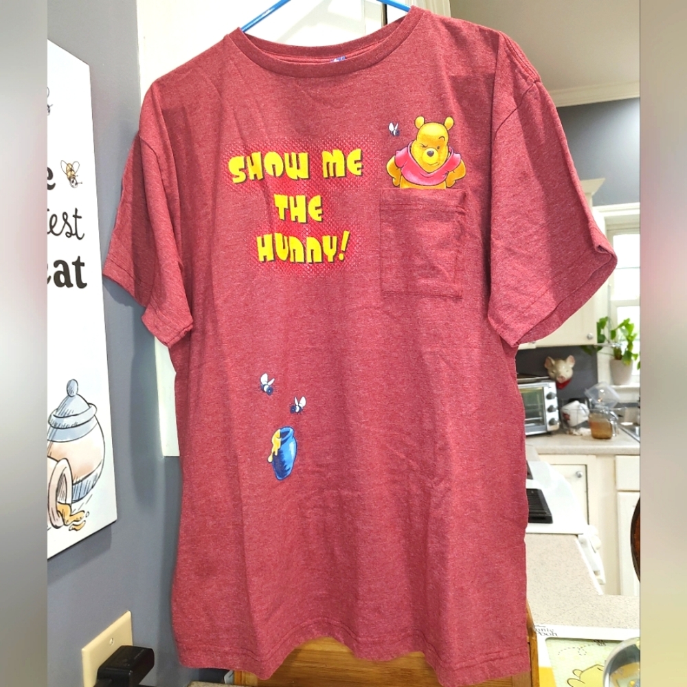 Red Short Sleeve Tee with Bee Graphic and Fun Slogan